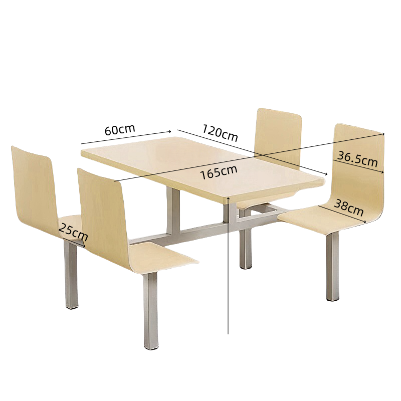 鑫龙都连体餐桌四椅1.2米套高清大图