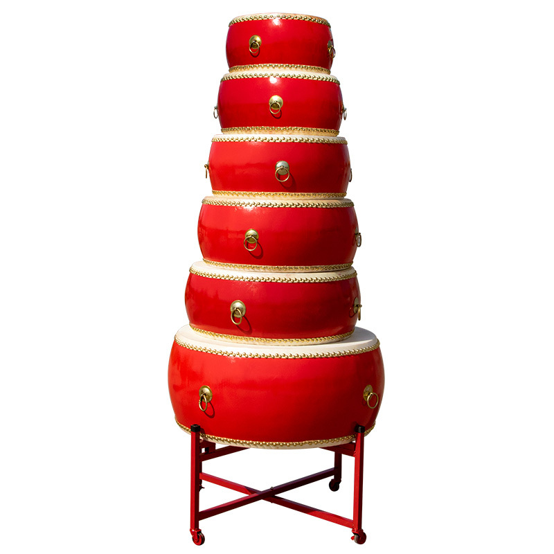 利特莱依20寸牛皮鼓扁鼓红鼓战鼓鼓架