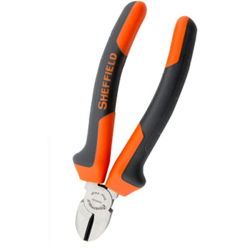 钢盾(SHEFFIELD) S045007 双色柄斜嘴钳7英寸【家用】