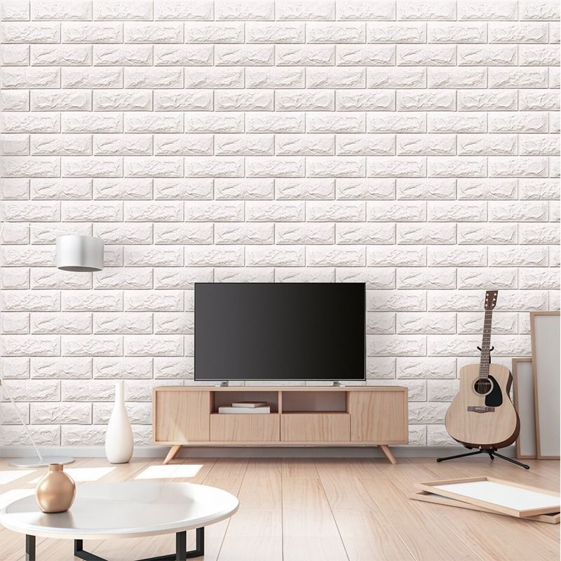 3d立体防水防潮墙纸自粘卧室网红墙面防撞壁纸家用背景墙贴纸装饰