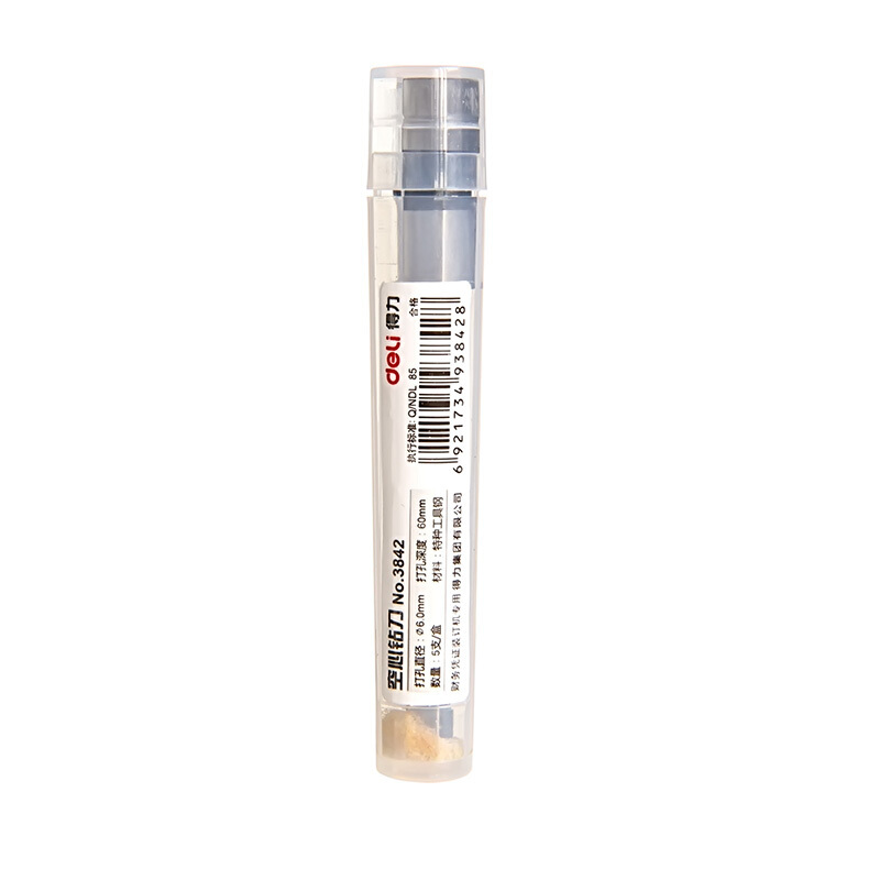 得力(deli)3842装订机空心钻刀 钻头φ6*60mm 适用多机型 1把