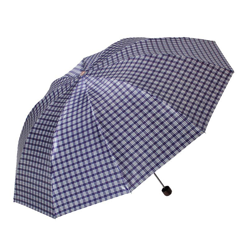 天堂 359D 高密聚酯色丁格三折商务伞晴雨伞