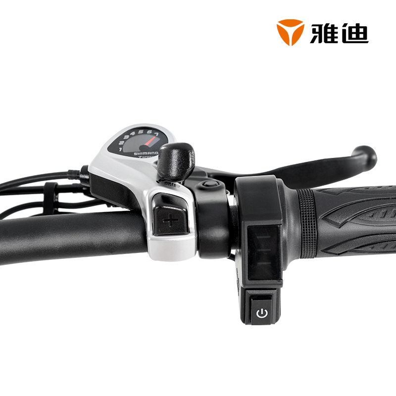 雅迪 yadea 电动车新款锂电池折叠车YF100休闲骑行男女骑行快速折叠电踏车电动车 烈日红