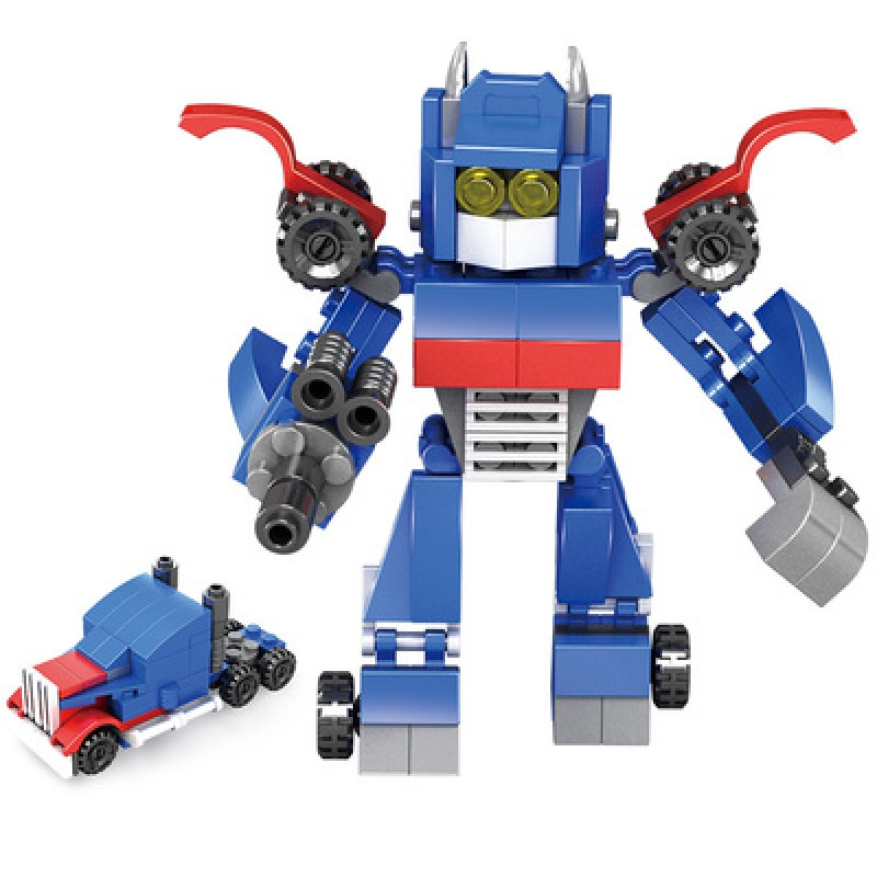 【新品直营】小颗粒迷你玩具变形机器人拼装儿童5积木