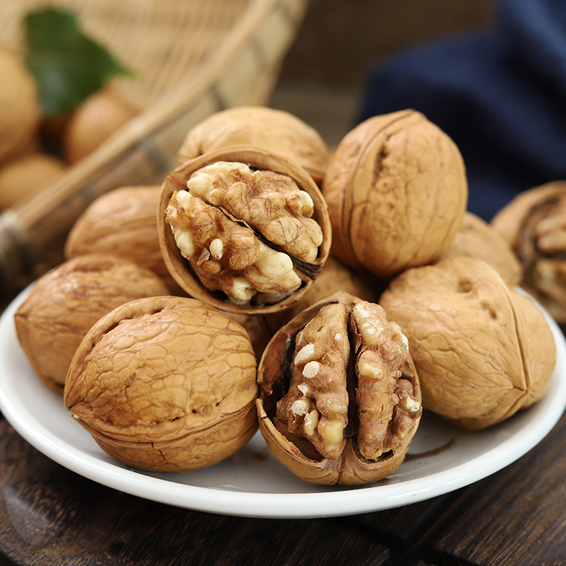 [拍一发二]新疆185纸皮大核桃438g整箱装手剥烤核桃独立小包装坚果