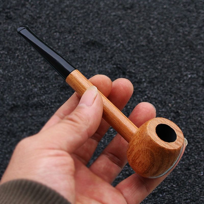 礼盒经典烟斗过滤铜芯大烟斗烟具复古弯式可以清洗旱烟斗烟袋清洗型