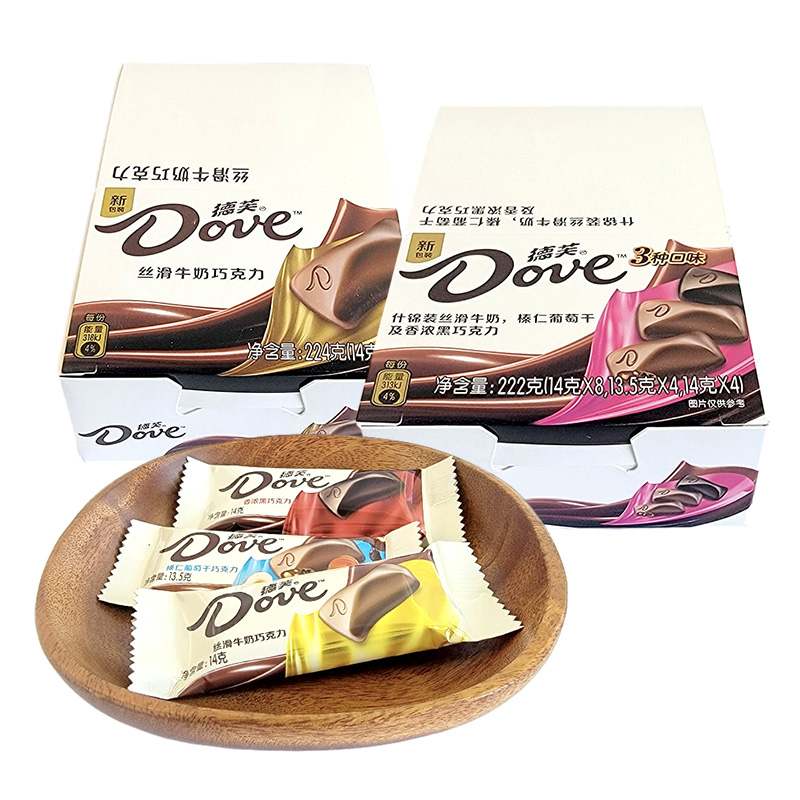 Dove德芙丝滑牛奶巧克力224g(14g*16颗)生日情人节盒装结婚喜糖高清大图