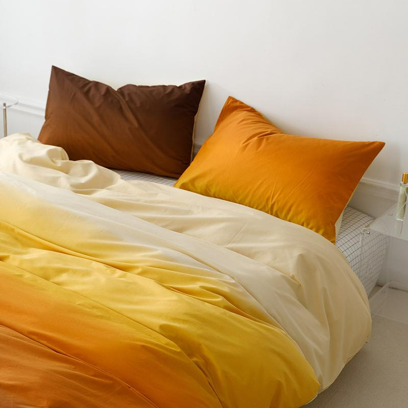 渐变色40支全棉四件套被套 2023简约床单被罩南通床上三件套