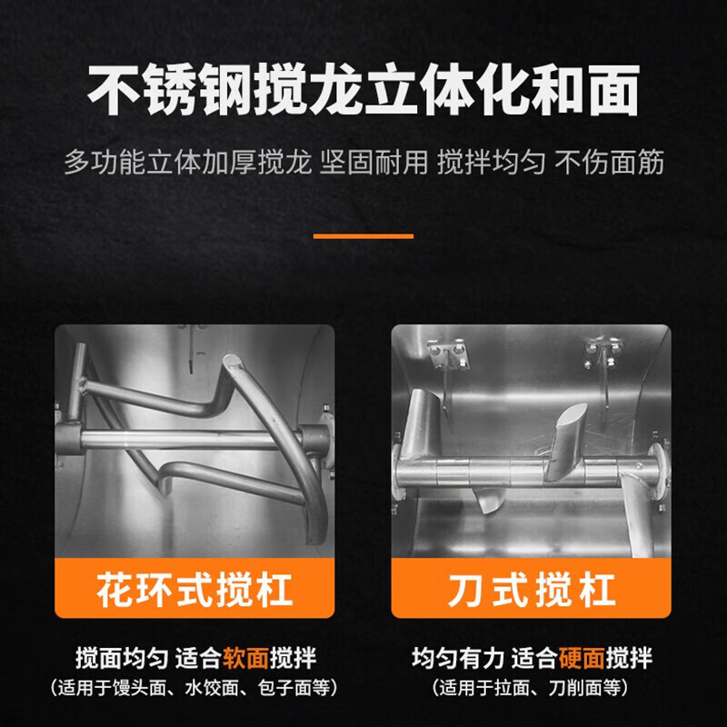 芙伦特商用和面机 商用低音和面机25kg不锈钢电动面粉搅拌机拌面机拌馅机低音和面机 FLT-GT-WSHMJ-25高清大图