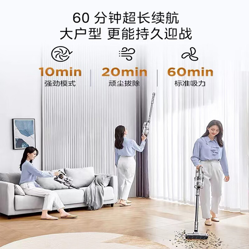 美的吸尘器P6pro家用手持大吸力无线手持吸尘除螨车载随手吸