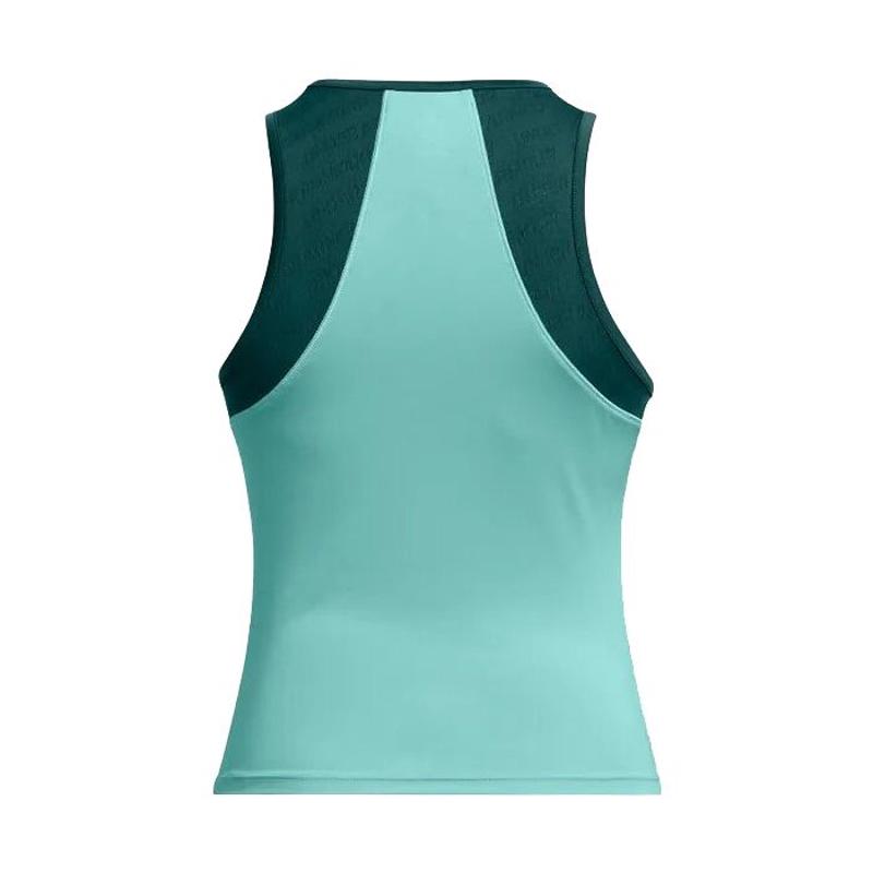 Under Armour安德玛运动背心女速干排汗四向弹力贴身浅绿色高清大图