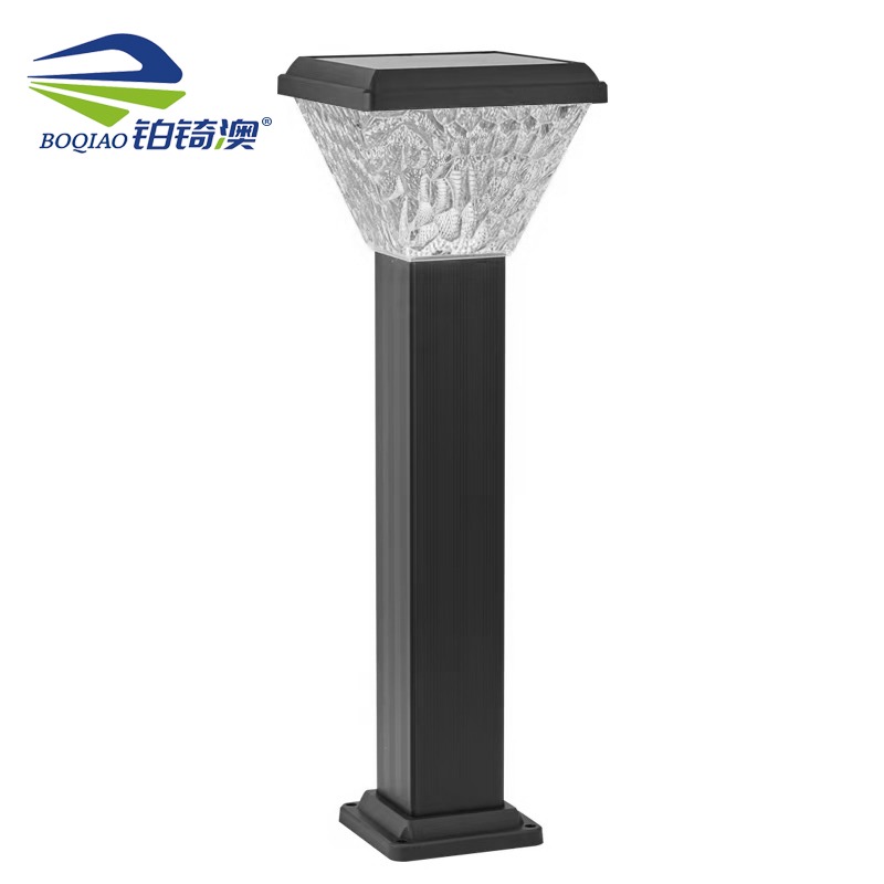 铂锜澳 小方形太阳能草坪灯 160*160*630mm-白光暖光 个高清大图