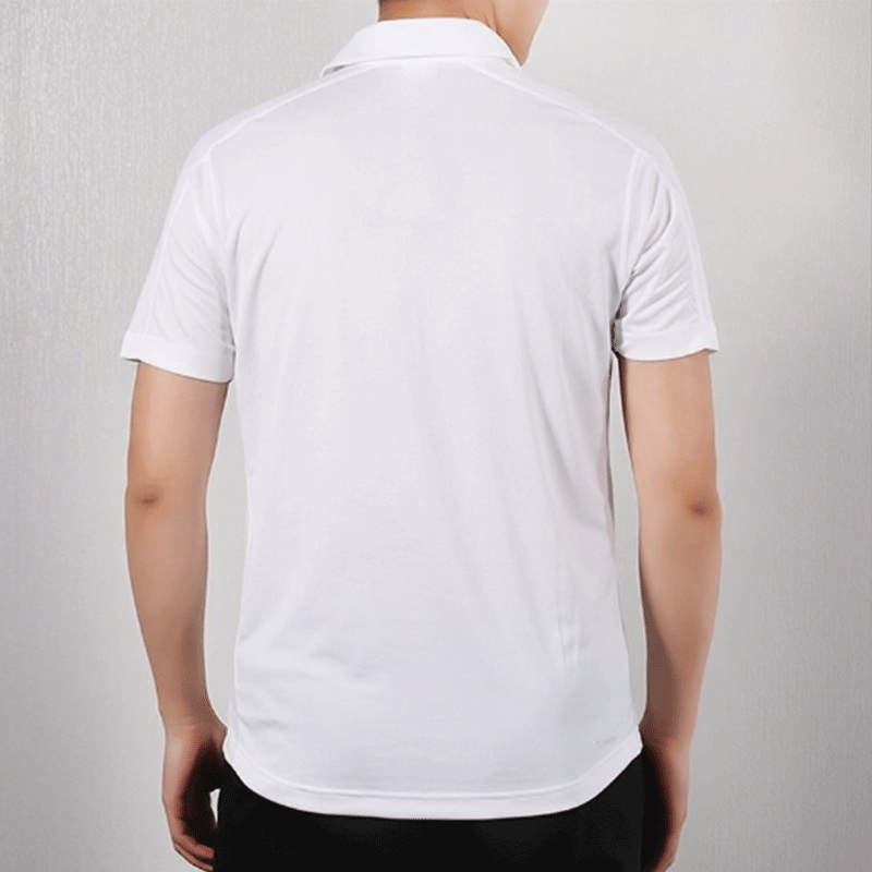 阿迪达斯adidas短袖夏季宽松速干透气翻领t恤白色polo衫dxtdj点睛
