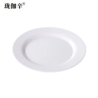 珑伽辛 耐高温密胺餐具圆平盘 自助餐盘 11英寸/个