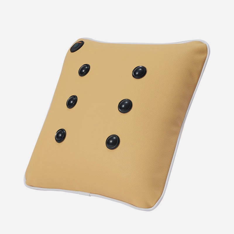 践程 舒压按摩靠枕 靠垫家用腰部按摩器 M7 米色