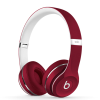 【二手95新】beats solo2头戴式重低音魔音耳麦 带麦线控通话 无线蓝牙耳机 深砖红