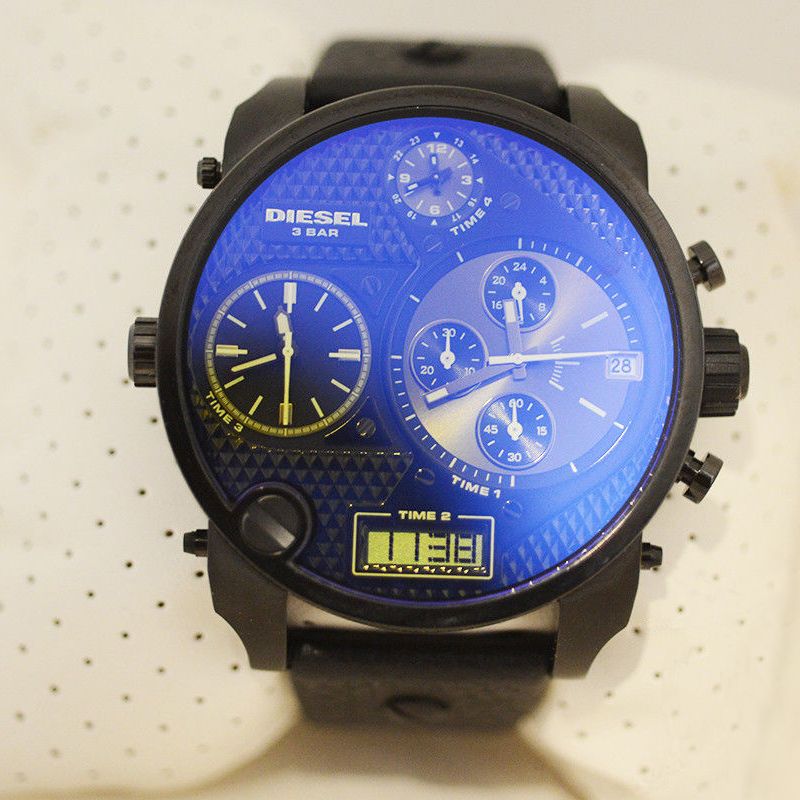 苏宁极物黑色表盘运动时尚男子欧美手表DZ7127高清大图