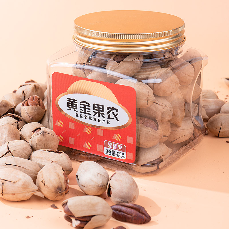 黄金果农碧根果430克罐装坚果零食美味健康天然营养高清大图