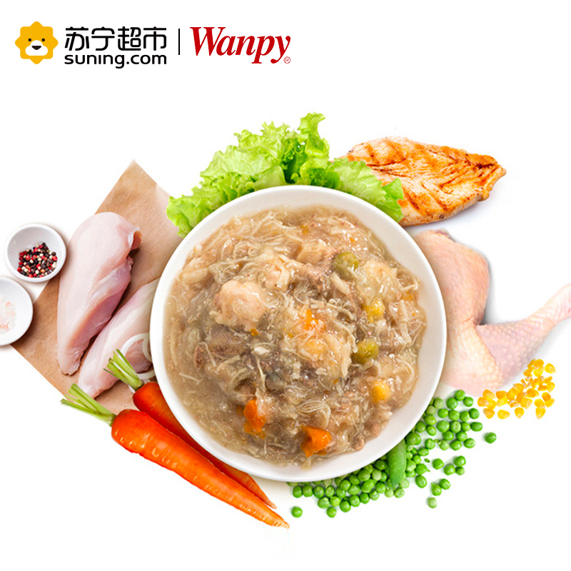 Wanpy顽皮鲜封包猫用活力营养鸡肉鲜封包100g*10入猫零食猫湿粮拌饭营养食品