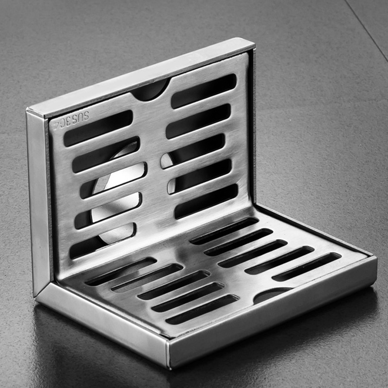 cdbm惜度304不锈钢地漏墙排侧排厨房家用阳台加厚露台l形拐角两用dlg