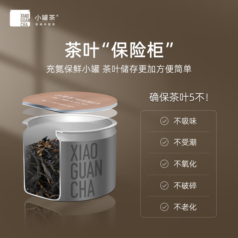 小罐茶 银罐系列 特级大红袍金骏眉滇红茉莉花茶组合 20罐80g (单位:盒)高清大图