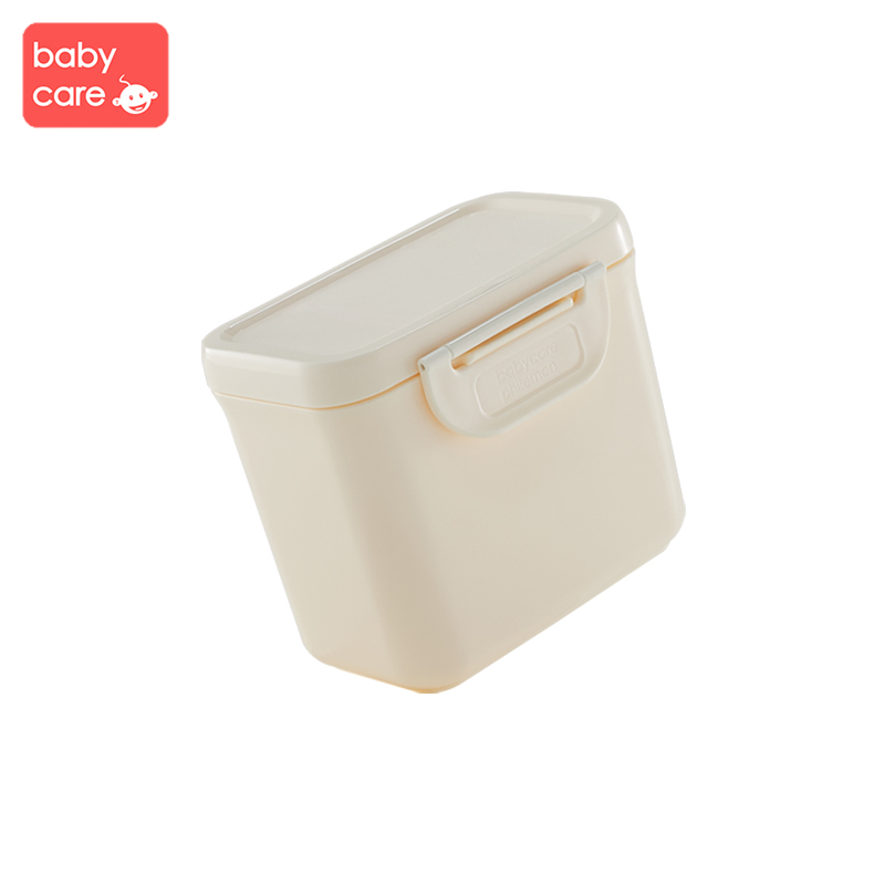 babycare奶粉盒便携外出 婴儿大容量多功能奶粉分装盒 宝宝奶粉格 素米900ml 1660