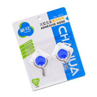 茶花 2910 方形五金强力粘钩 一组2只装