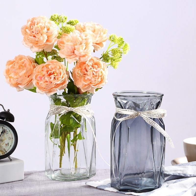 米魁1 米魁小清新花瓶水培绿萝富贵竹仿真干花摆件欧式家居玻璃透明简约田园18砖石暗红色 价格图片品牌报价 苏宁易购诗曼特礼品专营店