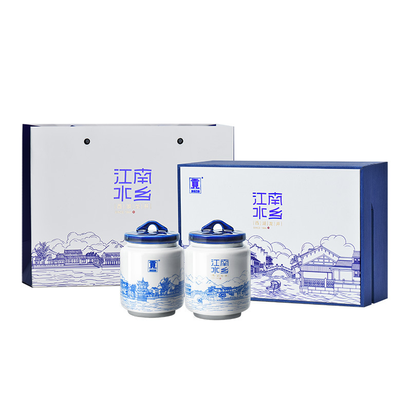 贡牌茶叶2025新茶预售 明前AAA级特级西湖龙井绿茶江南水乡礼盒100g龙井村产区