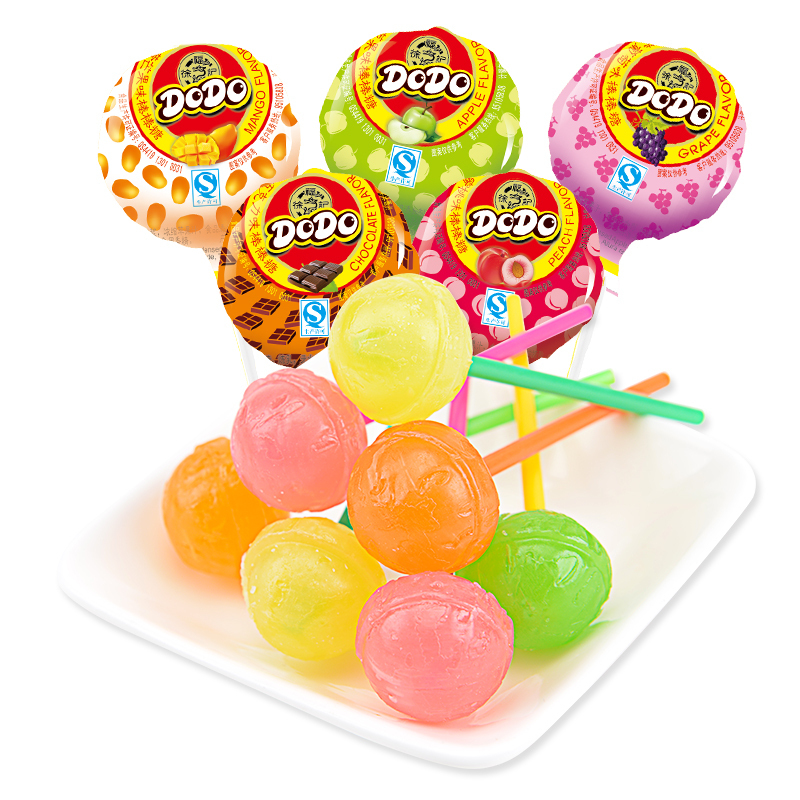 徐福记棒棒糖500g多嘟棒青苹果味约37个dodo零食糖果儿童棒棒糖