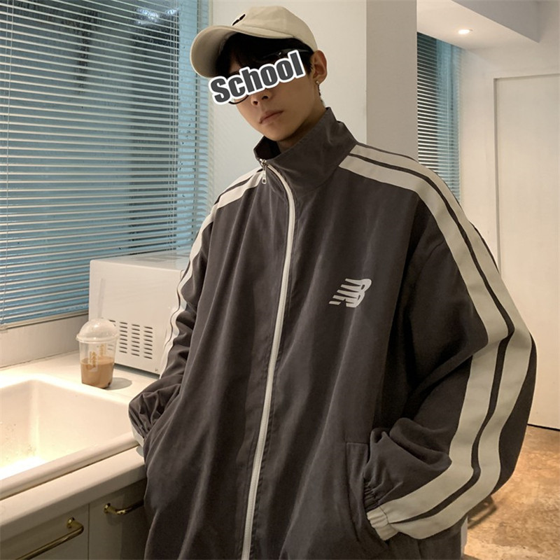 NEW LAKE春秋季外套男韩版潮流炸街嘻哈潮牌运动夹克开衫棒球服学生褂子潮夹克