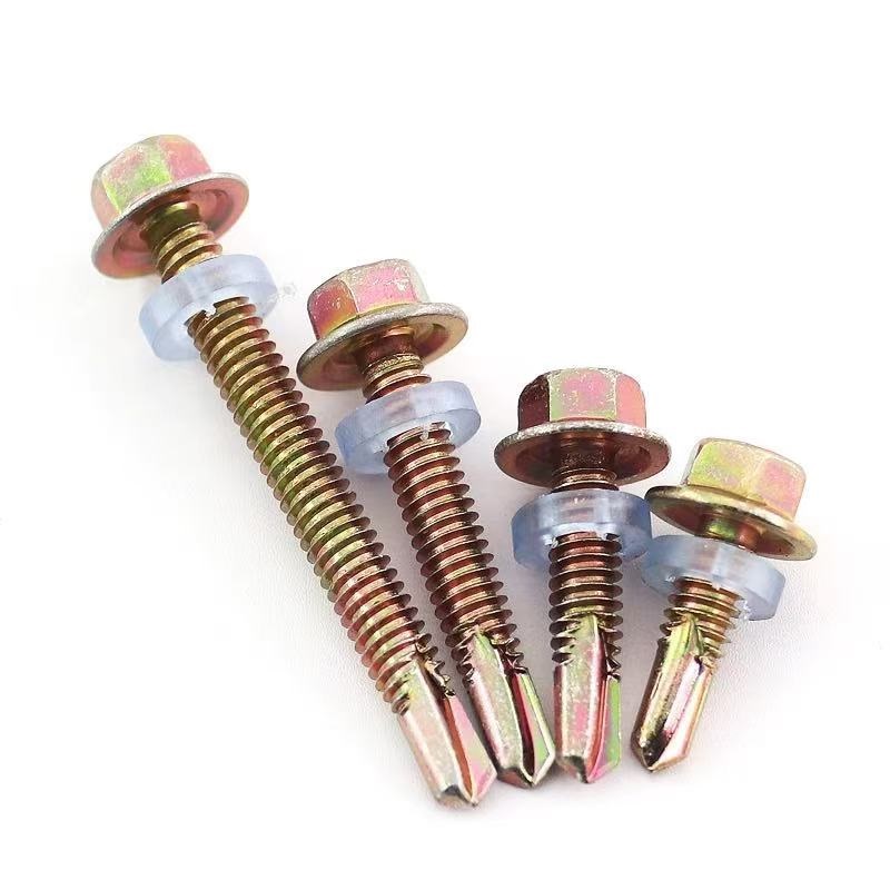 中锦科技 外六角钻尾螺钉自攻钉国标M5.5*90[50支]包高清大图