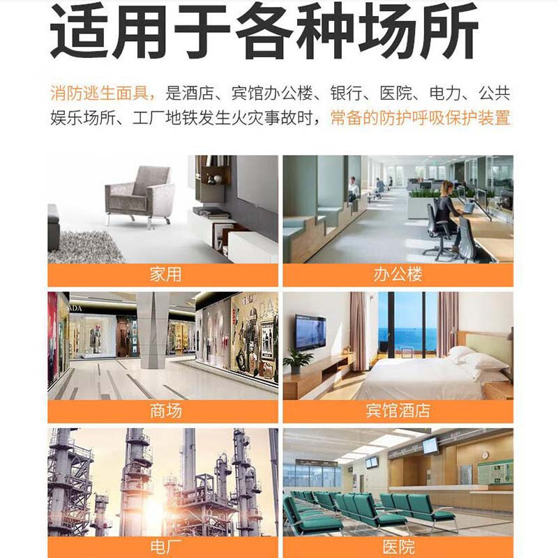 正邦应急消防面具 TZL30过滤式自救呼吸器国标3C火灾选生防火防毒防烟面罩