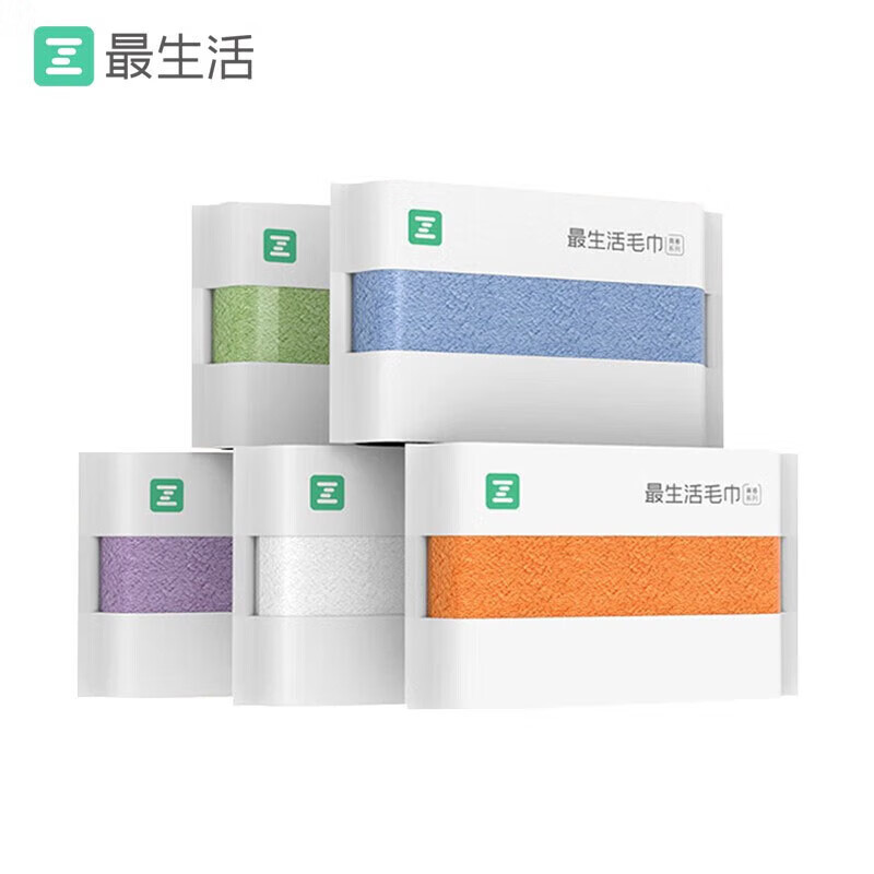 最生活毛巾纯棉洗脸巾新疆棉密封包装全棉强吸水易干成人家用高清大图