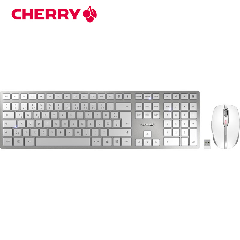 樱桃(Cherry)充电键鼠套装 无线USB 蓝牙 双模键盘鼠标 办公 家用键鼠套装黑色