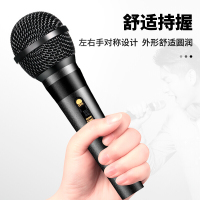 先科 SAST OK-20有线麦克风话筒动圈麦克风家庭KTV演唱卡拉OK会议演讲专业有线话筒 OK21金属K歌主持款