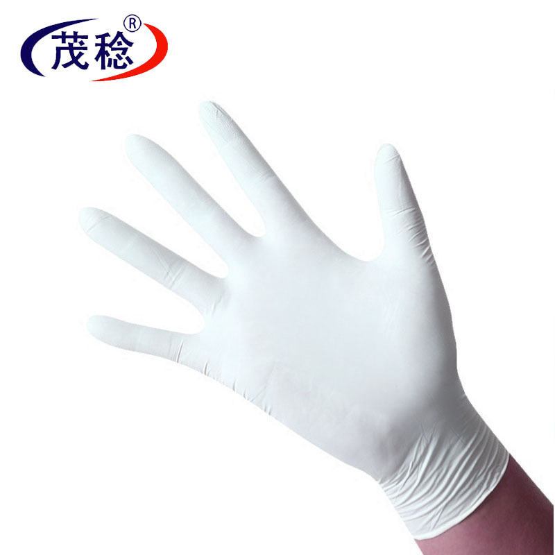 茂稔 一次性手套 丁腈手套 白色手套10双/包高清大图