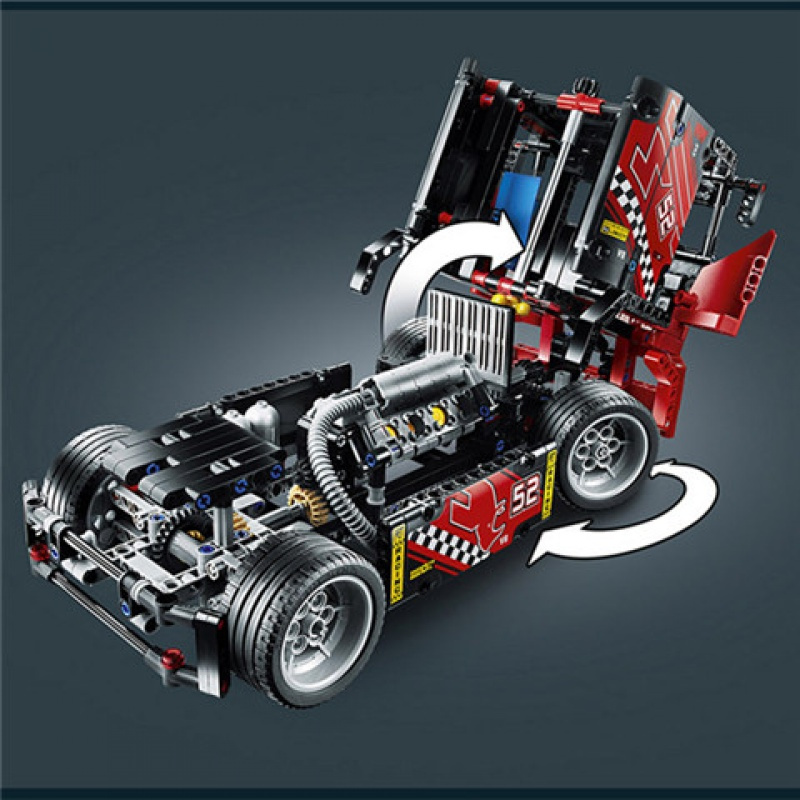 兼容乐高科技机械拼装赛车高难度赛道奔驰卡车变形玩具积木模型