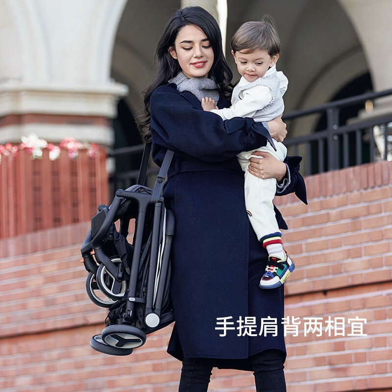 小米 MTTC01BT 米兔折叠婴儿推车可坐可躺轻便折叠 蓝色