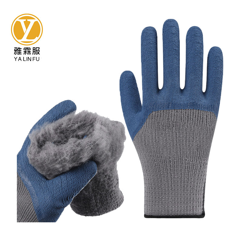 雅霖服 拉毛绒轮胎胶保暖手套YLF1234 双高清大图