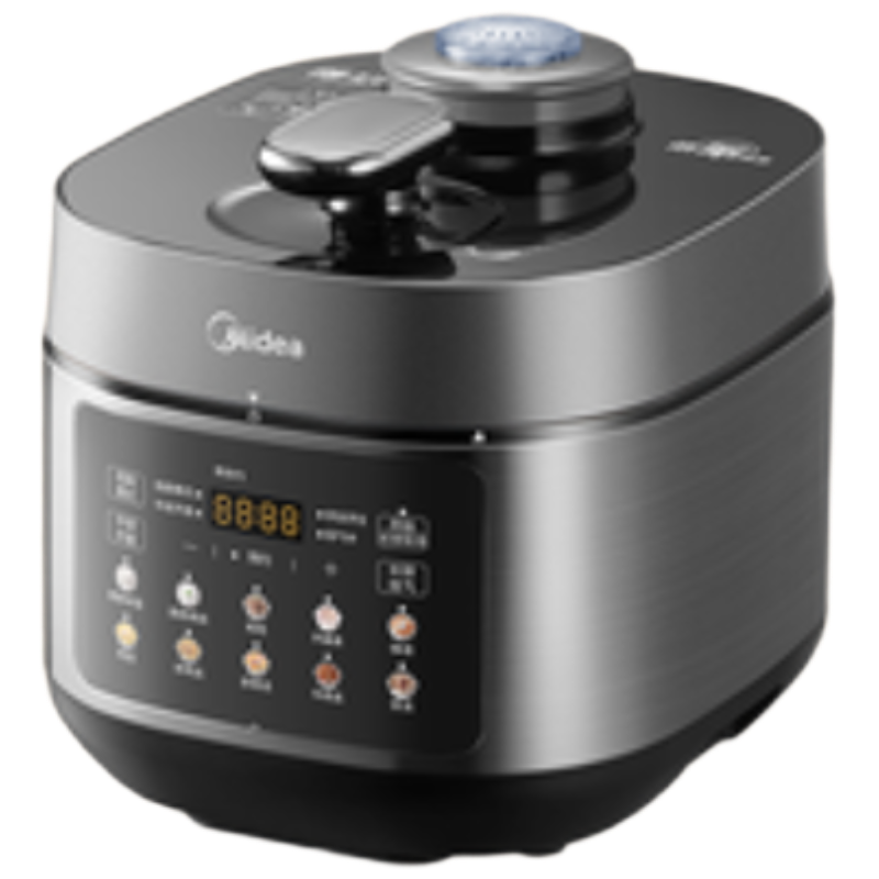 美的(Midea)浓香系列家用5L电压力锅 0涂内胆自动排气上蒸下煮易清洁高压力锅 MY-C5930F ZH