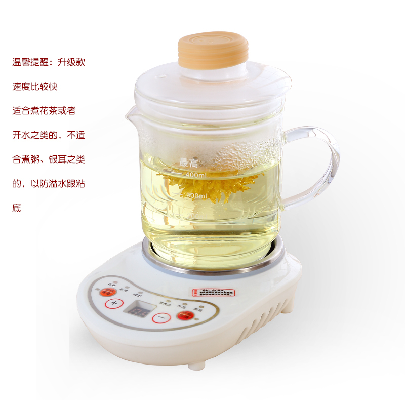 煮茶小型养生壶黄金蛋迷你办公室烧茶炉mini花茶壶电炖杯玻璃烧水壶 升级款(快一倍)360w+刻度杯500ml