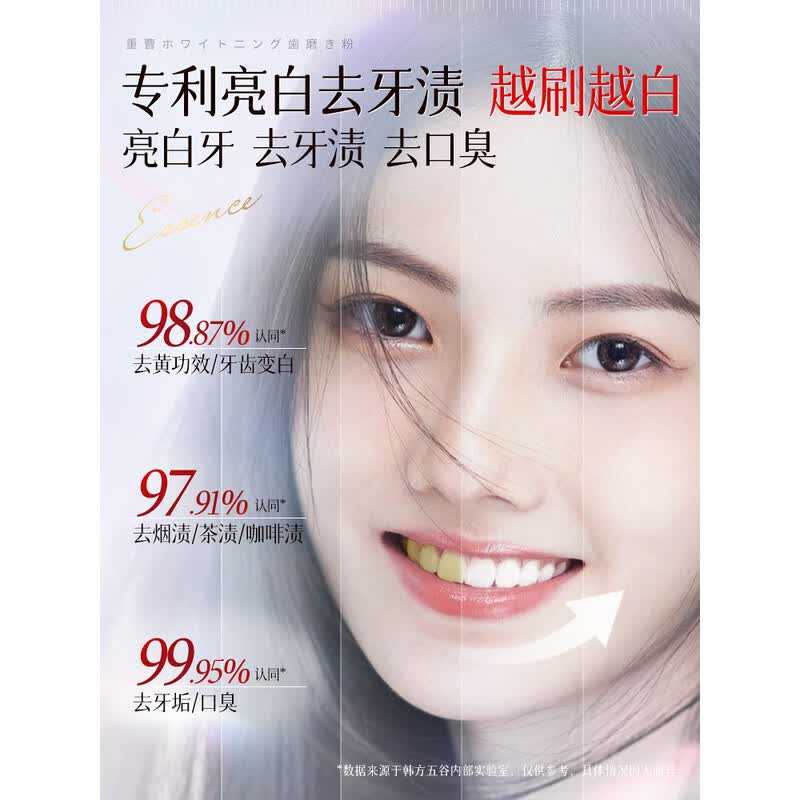 韩方五谷 专研美白牙膏150g(红)酵素美白牙膏去牙烟渍结石口臭清新口气HFST311高清大图