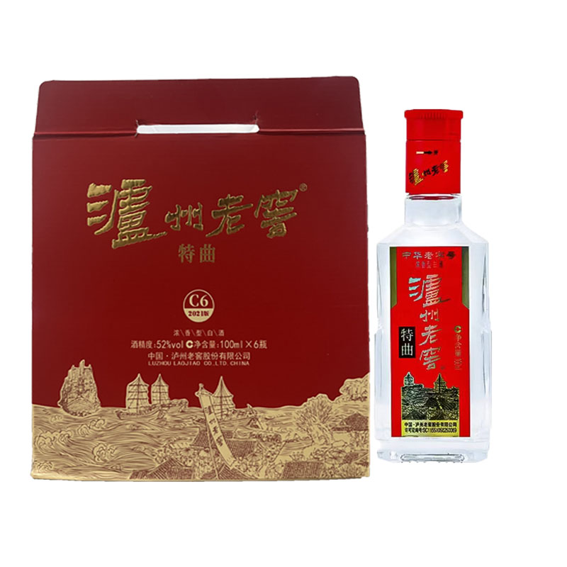 泸州老窖 老字号特曲小酒版 52度100ml*6瓶 自饮小酌高清大图