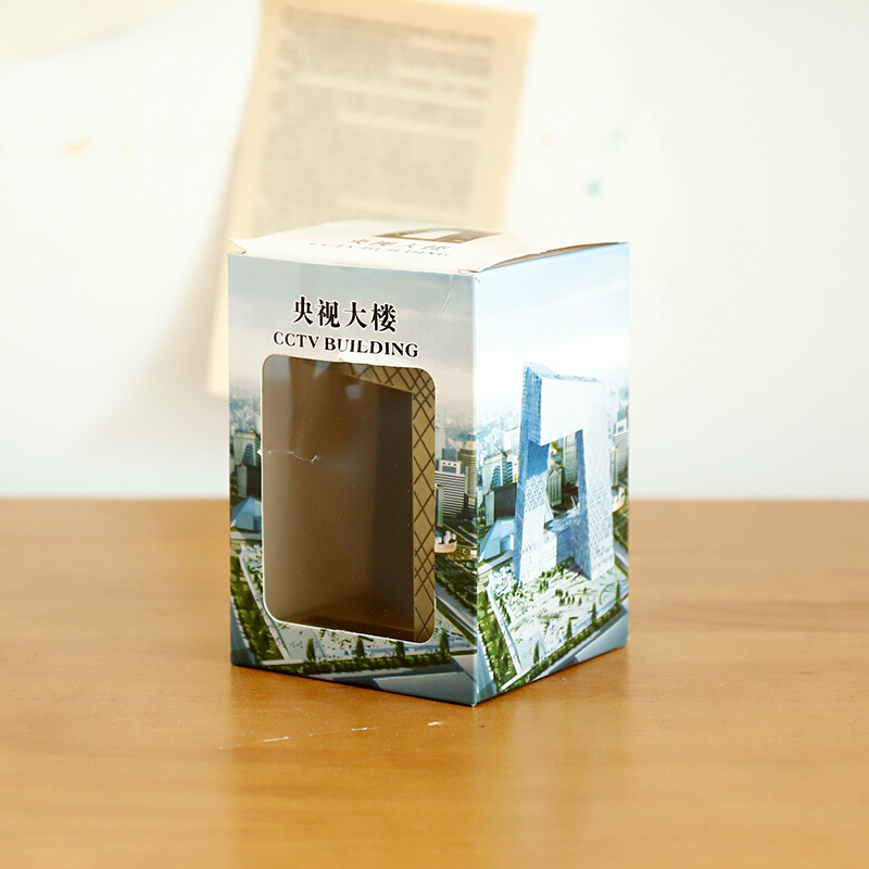 地标建筑央视大楼模型工艺品摆件创意客居酒柜电视柜装饰品小摆设 青铜色