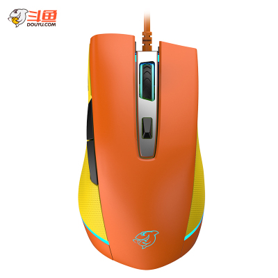斗鱼(DOUYU.COM) DMG-700橙黄色 游戏鼠标 有线鼠标 RGB鼠标 有线电竞吃鸡 压枪FPS鼠标