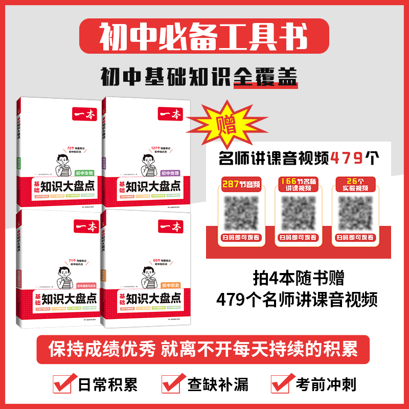[热卖款★]政治+历史 2本套装 初中通用 [正版]2024版初中基础知识大盘点语文数学英语物理化学生物地理政治历史道德高清大图