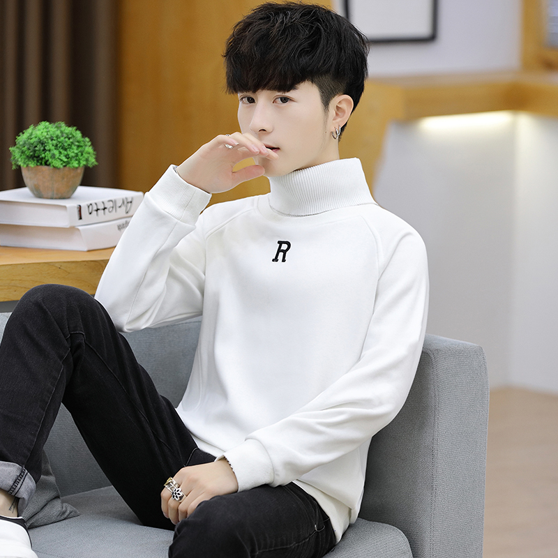 yuebin11初中学生13加绒加厚15打底衫12大童男孩16岁高领卫衣帅气高中