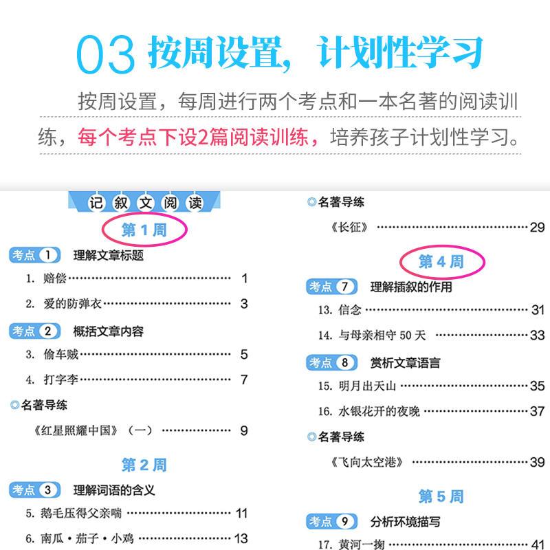 [语文]5+1组合阅读周周练 七年级/初中一年级 [正版]快捷语文周周练七年级八九年级5+1组合阅读活页版初中一二三年级