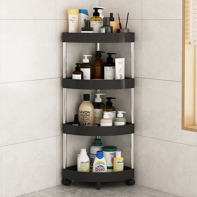 蜂贝fengbei卫生间置物架落地式浴室三角架夹缝收纳架家用厕所马桶